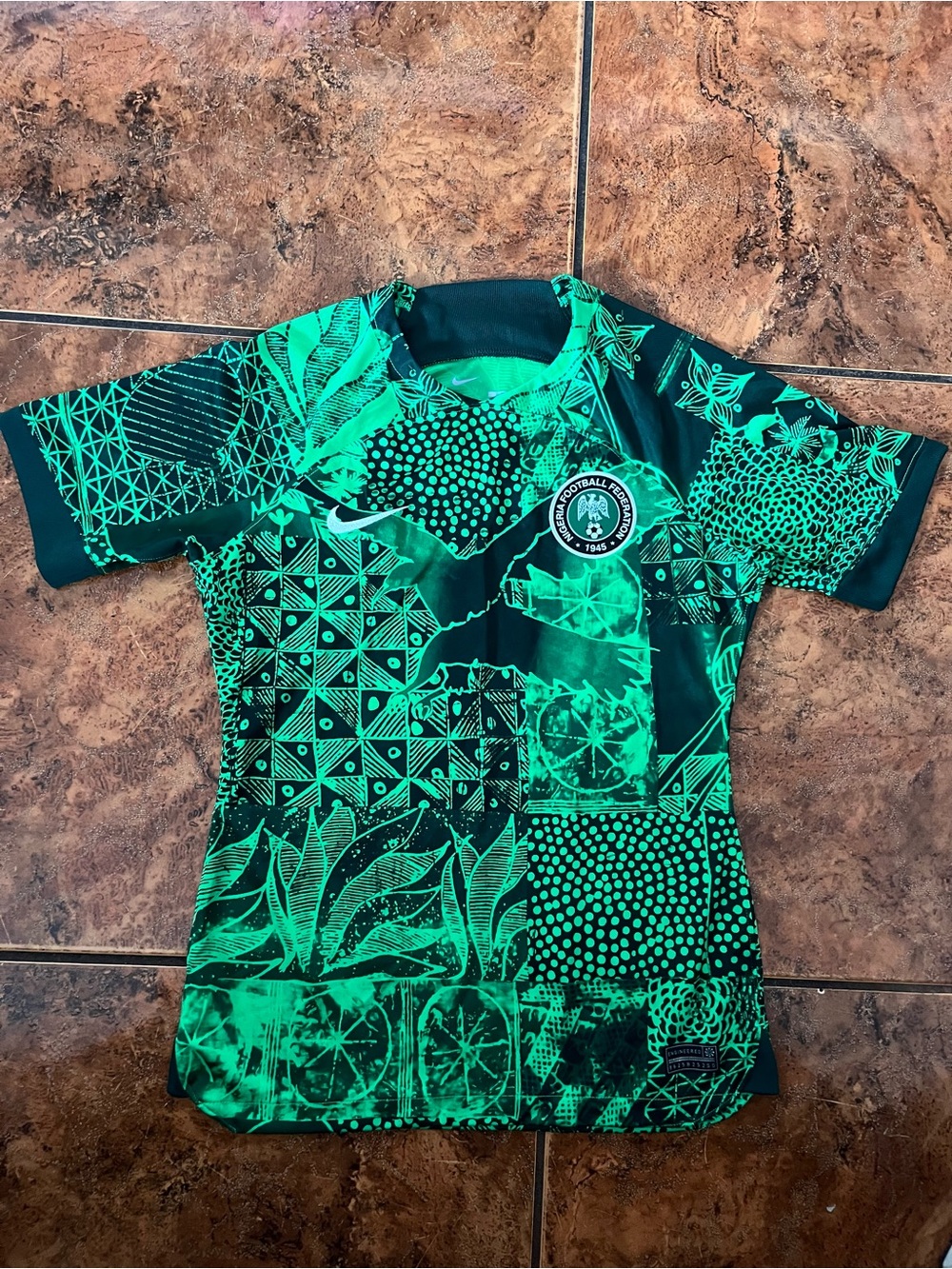 Nike Men Nigeria National Team 2022 Home Soccer Jersey Eagles